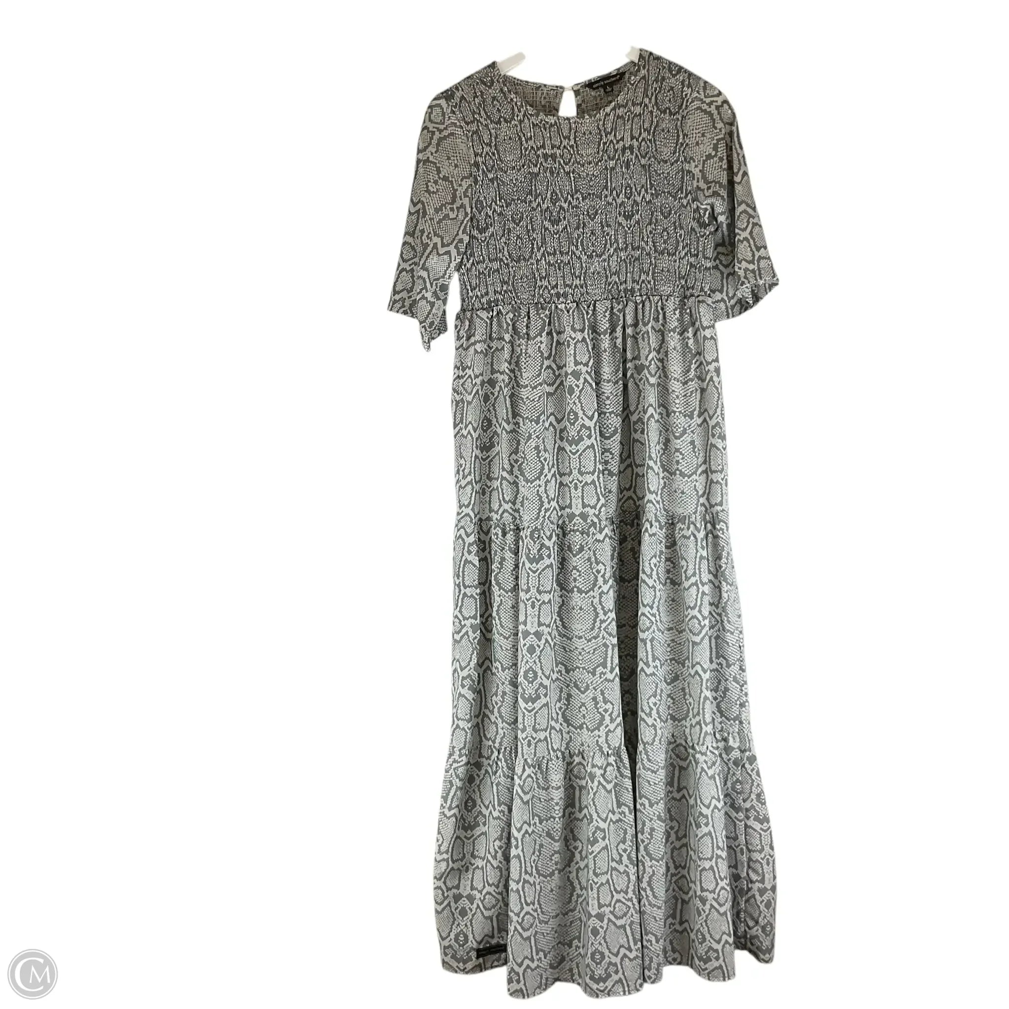 Dress Casual Maxi By Simply Southern In Grey, Size: L Shift Classic Vintage