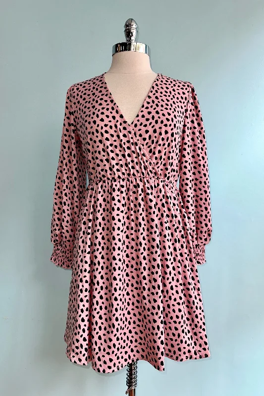 Pink Polka-dot Mini Dress by Compania Fantastica Classic Floral Mini Dress