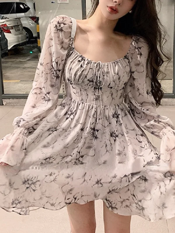 Zjkrl - 2023 Spring French Vintage Floral Mini Dress Women Causal Elegant One Piece Dress Korean Fashion Long Sleeve Evening Party Dress Tunics Top rated Zjkrl - 2023 Spring French Vintage Floral Mini Dress Women Causal Elegant One Piece Dress Korean Fashion Long Sleeve Evening Party Dress Tunics Top rated