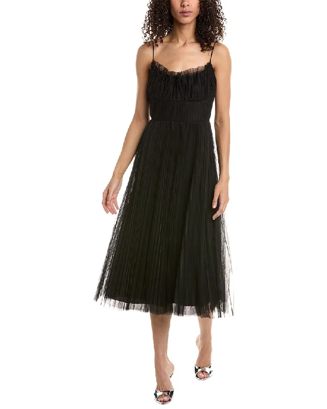 ML Monique Lhuillier Tulle Midi Dress Tunics Office stylish