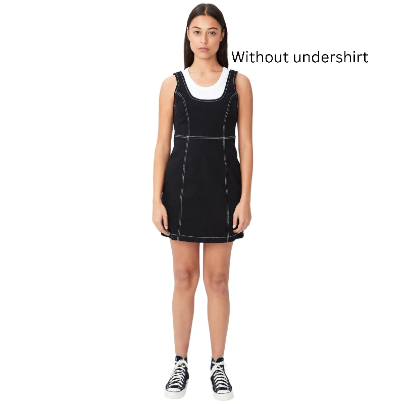 COTTON ON - Stretch Denim Mini Dress Cozy Cowl Neck Mini Dress