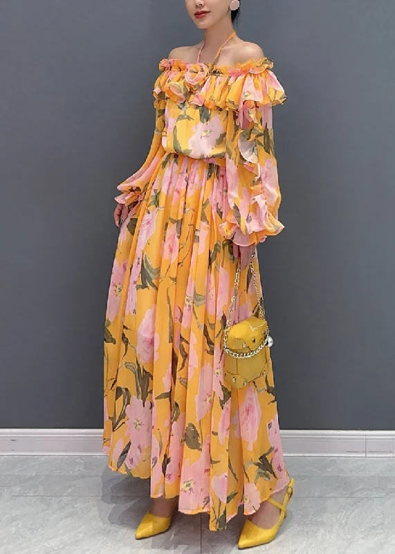 Women Orange Slash Neck Cold Shoulder Patchwork Long Dress Long Sleeve AO1024 Turtleneck Neckline Stylish Women Orange Slash Neck Cold Shoulder Patchwork Long Dress Long Sleeve AO1024 Turtleneck Neckline Stylish
