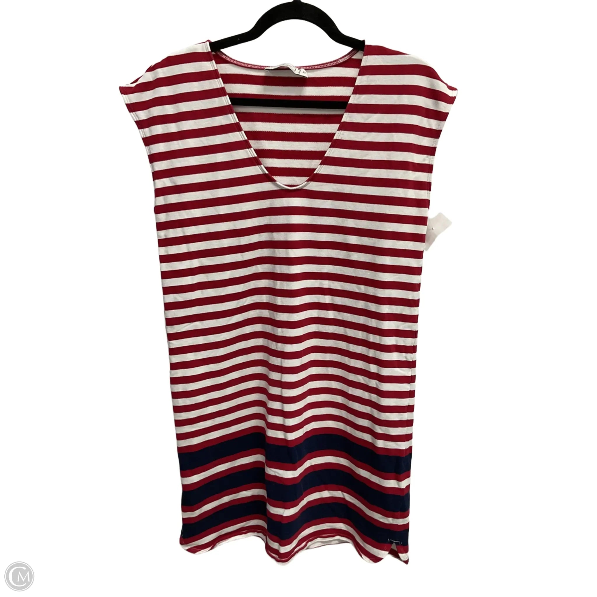 Dress Casual Short By Vineyard Vines In Striped Pattern, Size: Xs Tunics Fashionable chic Dress Casual Short By Vineyard Vines In Striped Pattern, Size: Xs Tunics Fashionable chic