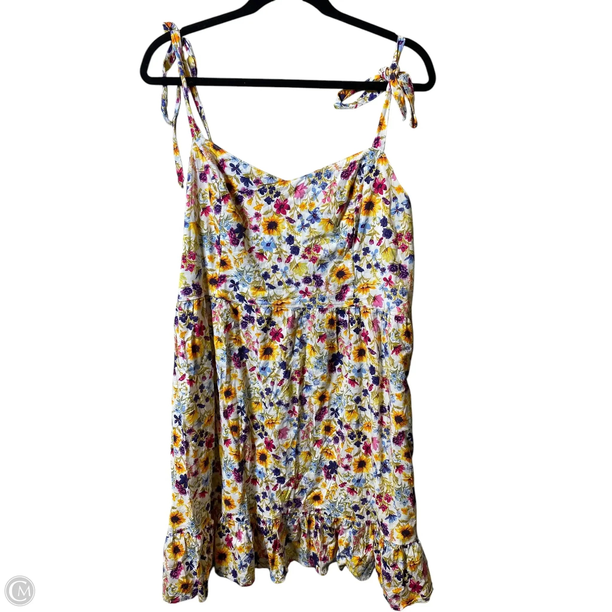 Dress Casual Short By Old Navy In Floral Print, Size: Xl Tunics Chic elegant