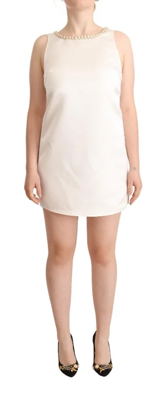 Elisabetta Franchi Elegant Sleeveless Mini Dress with Embellished Neckline Stylish Plaid Mini Dress Elisabetta Franchi Elegant Sleeveless Mini Dress with Embellished Neckline Stylish Plaid Mini Dress