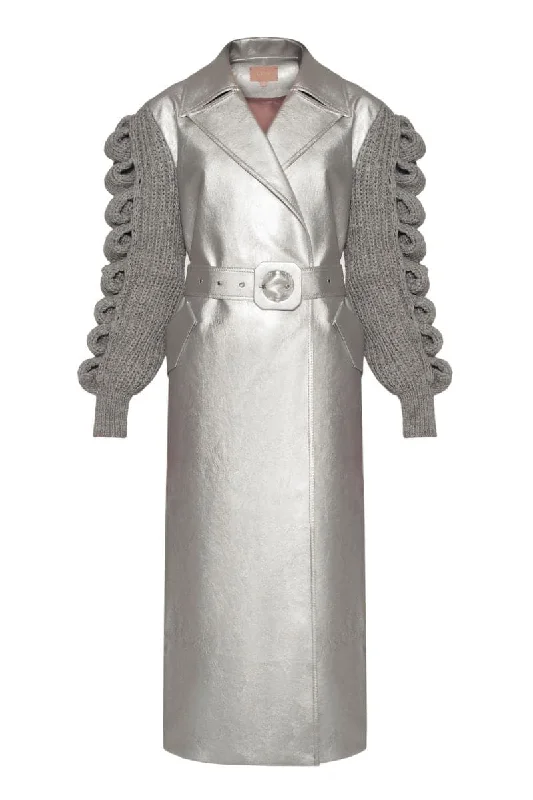 CULT MIA X LIYA DISCO TRENCH COAT A-Line Ball Gown Mermaid