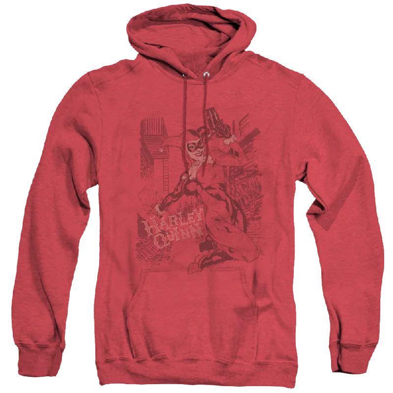 Harley Quinn Harleys Packing - Heather Pullover Hoodie Plunging Neck Pullover