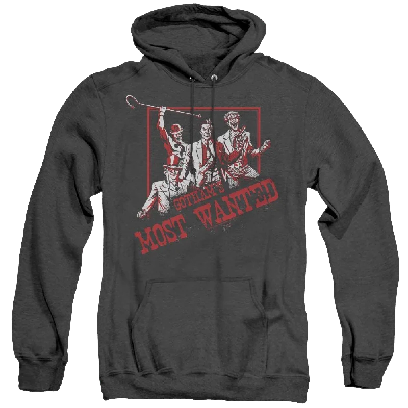 Dc Batman Gothams Most Wanted - Heather Pullover Hoodie Turtleneck Warm Pullover