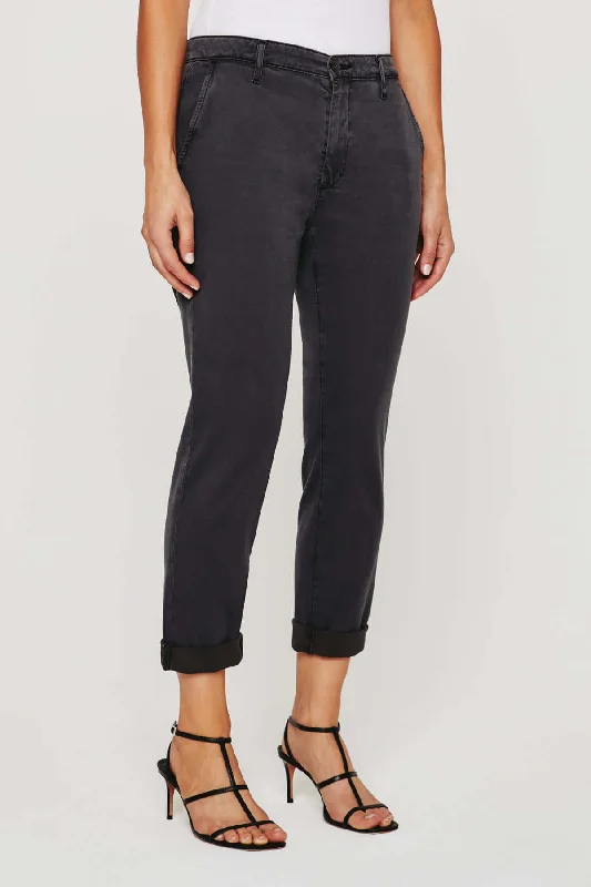 CADEN TAILORED TROUSER IN SULFUR NIGHT SHADOW Cropped Trousers Casual Linen