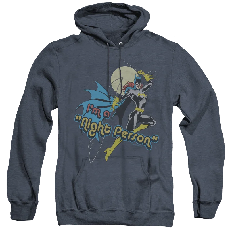 Batgirl Night Person - Heather Pullover Hoodie Tight Sleeve Top