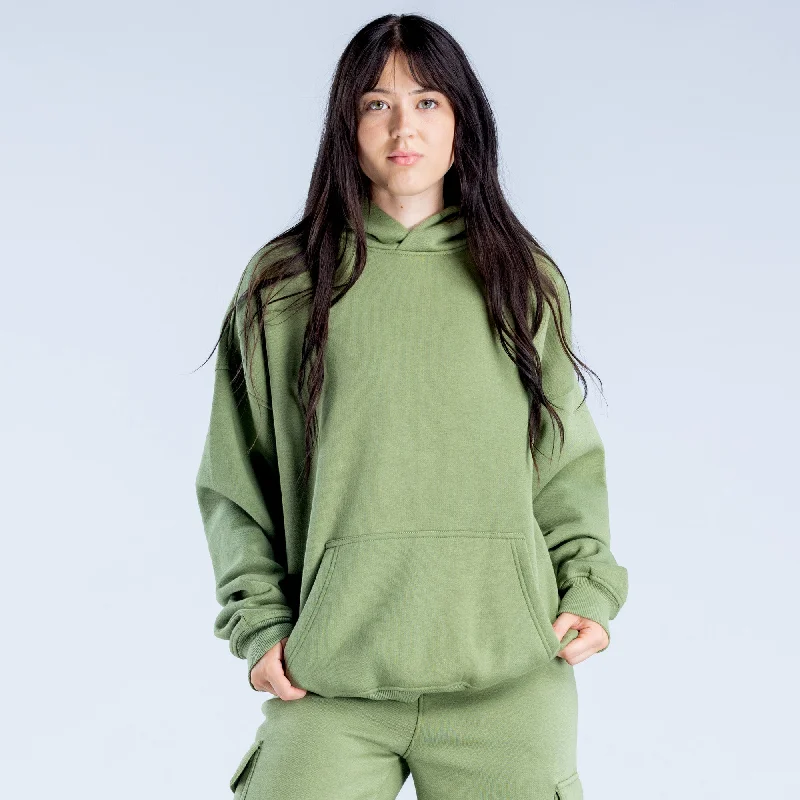 Lanyi Edit Oversized Hoodie Hoodie with Rolled Sleeves Casual Relaxed