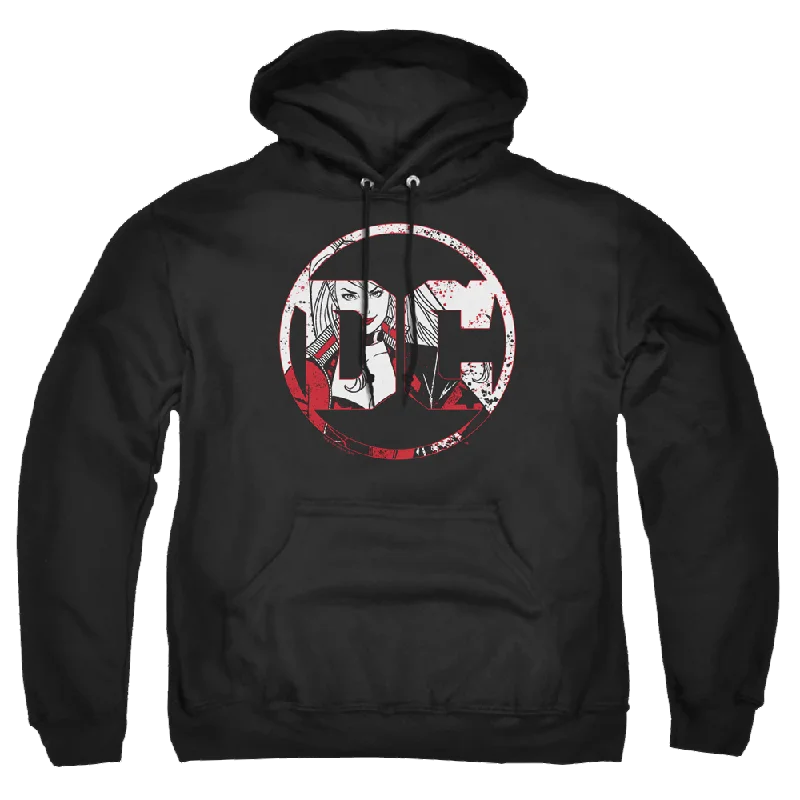 Harley Quinn Dc Logo Harley - Pullover Hoodie Deep Neck Pullover