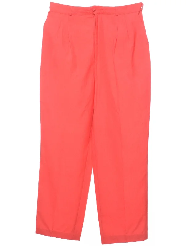 Red Trousers - W32 L28 Trousers Tapered Slim Fit