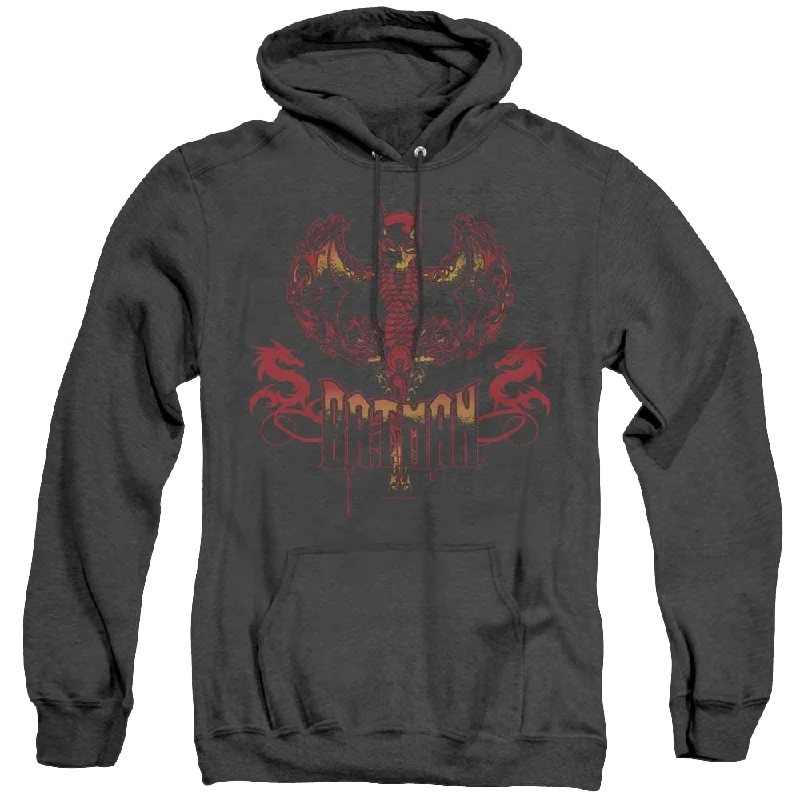 Dc Batman Heart Of Fire - Heather Pullover Hoodie Sarouel Sleeve Pullover