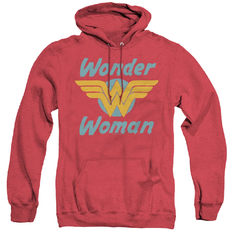 Wonder Woman Wonder Wings - Heather Pullover Hoodie Oversized Cozy Pullover