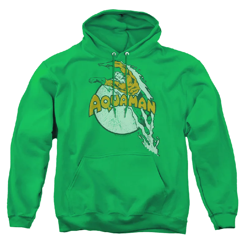 Aquaman Splash - Pullover Hoodie Gathered Sleeve Pullover