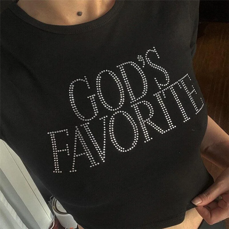 God's Favorite Crop Top Polka Dot Checkered Tartan