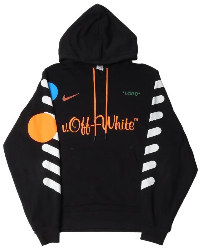 Off-White Mercurial Hoodie Hoodie with Ribbed Neckline Snug Warm