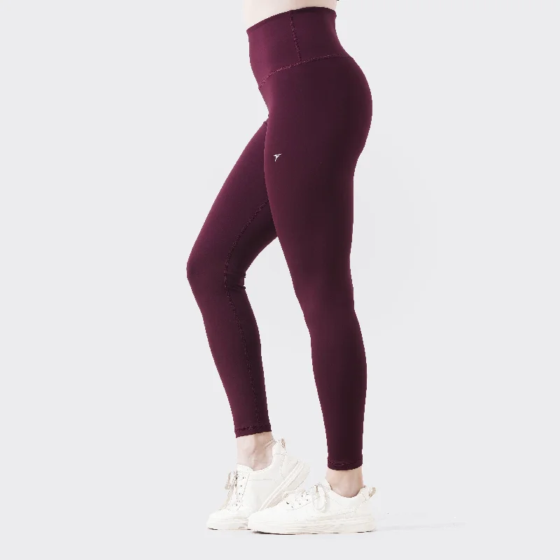 Tf-Maroon Velocity Power Leggings Cozy Warmth Leggings