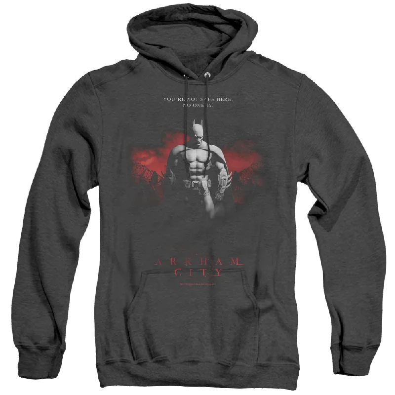 Batman Arkham City Standing Strong - Heather Pullover Hoodie Besom Neck Pullover