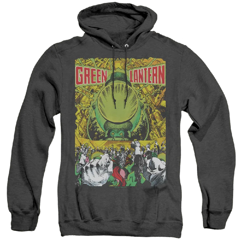 Green Lantern Gl #200 Cover - Heather Pullover Hoodie Shirred Sleeve Feminine
