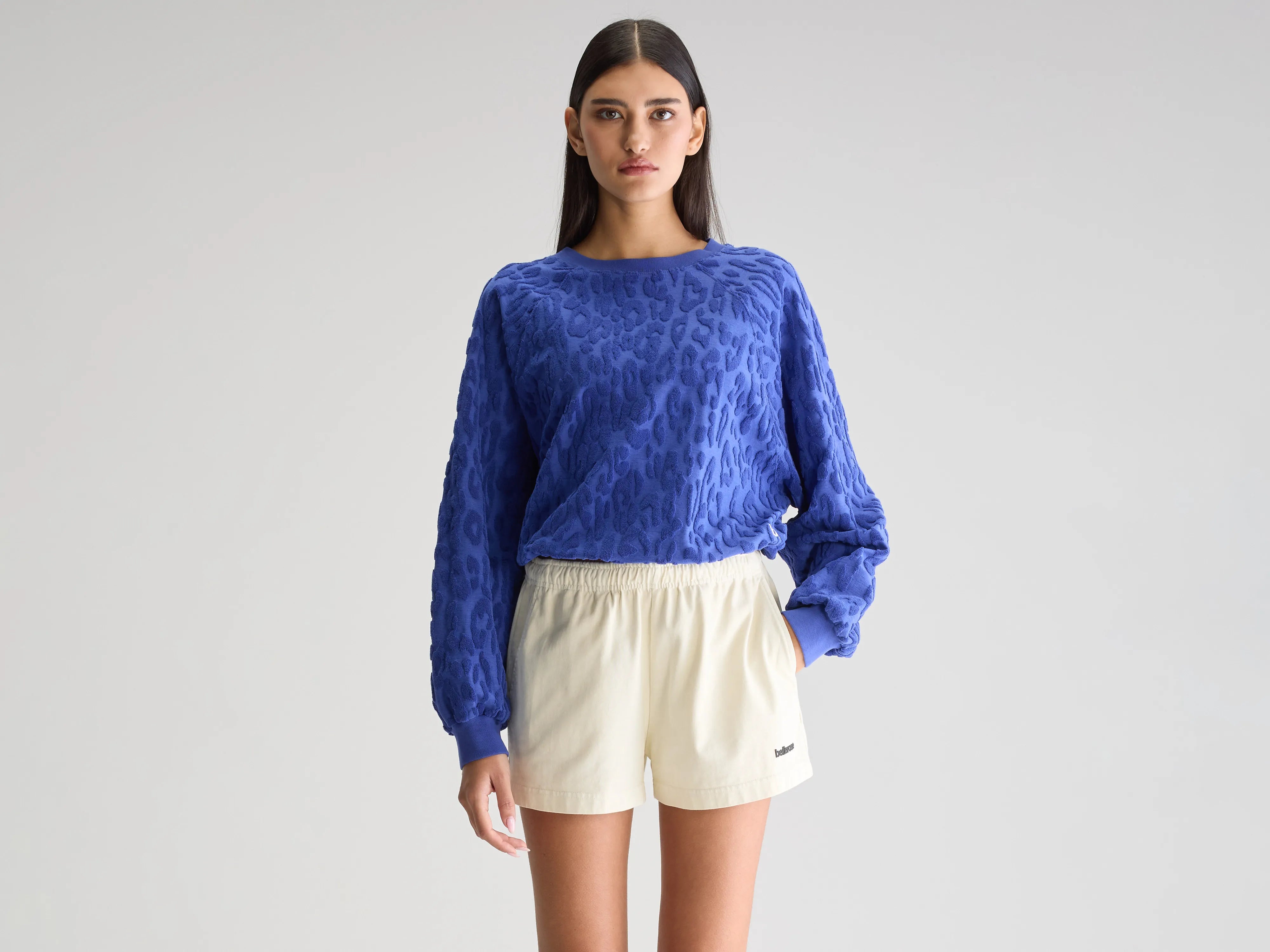 Vatti cropped sweatshirt (251 / W / BLUEWORKER) Zip Hoodie Drawstring Kangaroo Pocket