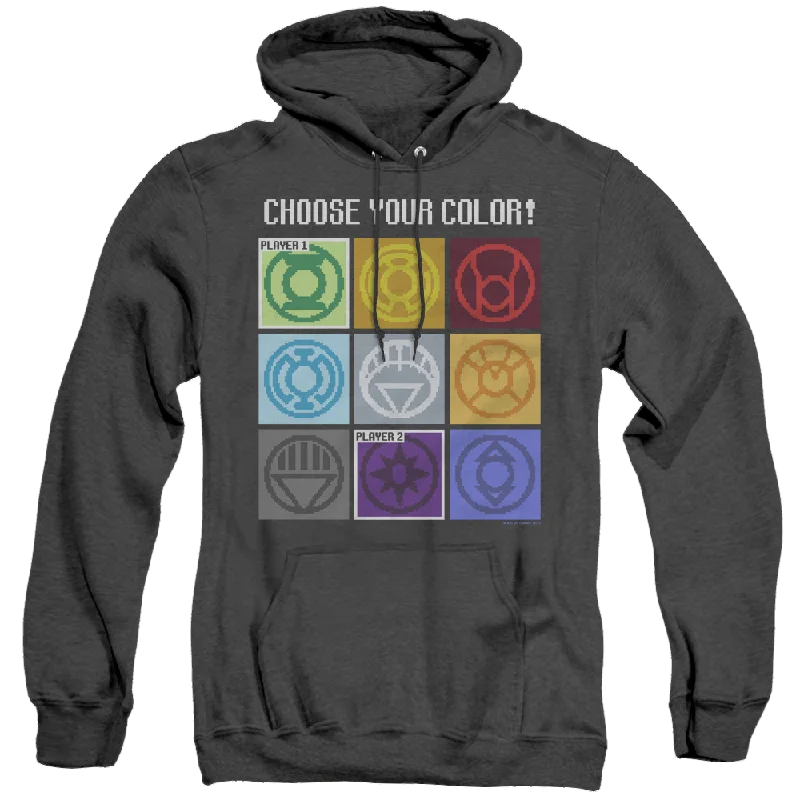 Justice League Choose Your Color - Heather Pullover Hoodie Lapel Neck Sweater