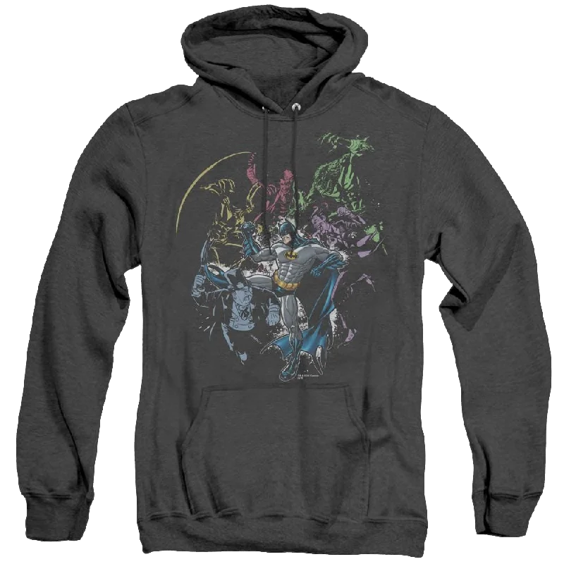 Dc Batman Surrounded - Heather Pullover Hoodie Deep Neck Pullover
