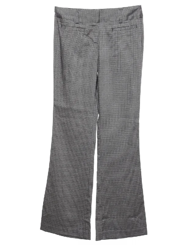 Grey Checked Trousers - W30 L32 Trousers Spring Floral