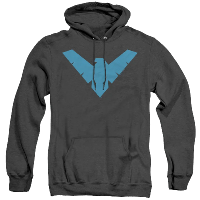 Nightwing Nightwing Symbol - Heather Pullover Hoodie Bell Sleeve Stylish