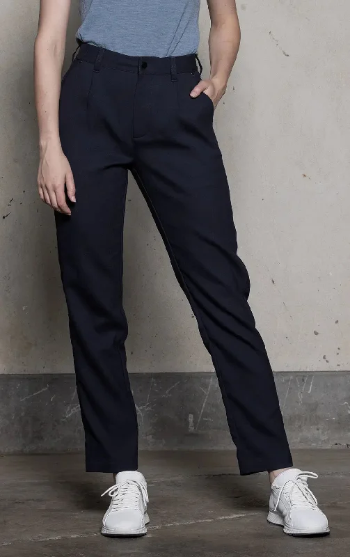 WOOL BLEND STRAIGHT LEG TROUSER Skinny Trousers Denim Stretchy