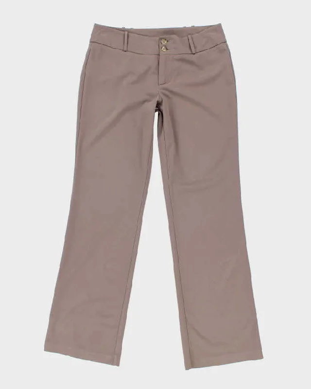 Y2k 00s Esprit Brown Trousers - W32 L32 Trousers Mesh Breathable