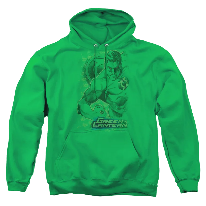 Green Lantern Pencil Energy - Pullover Hoodie Box Sleeve Comfort