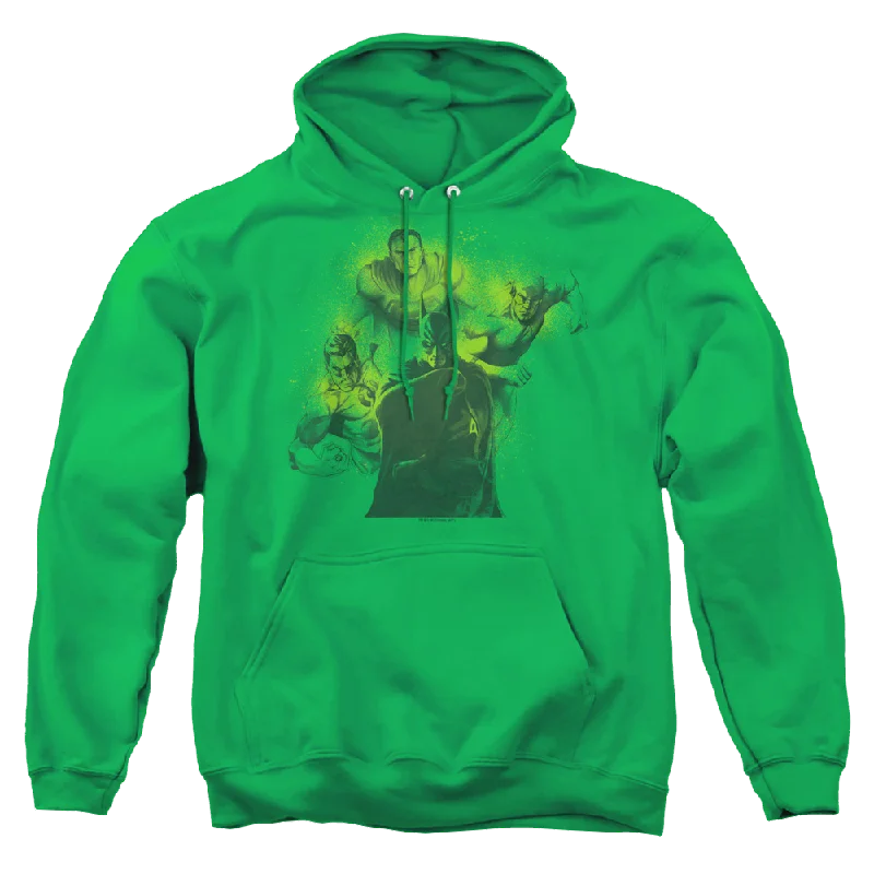 Justice League Spray Sketch League - Pullover Hoodie Batwing Sleeve Top