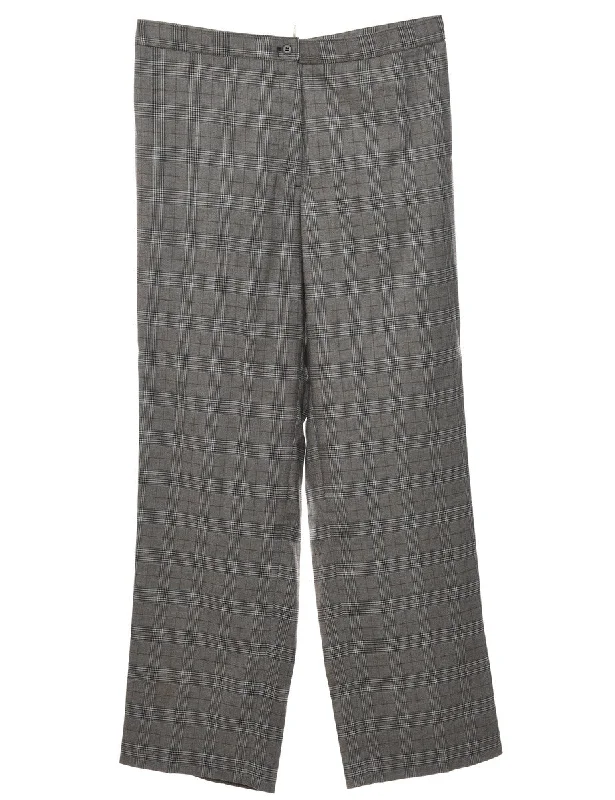 Grey Checked Trousers - W33 L29 Trousers versatile functional