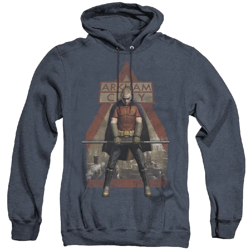 Robin Arkham Robin - Heather Pullover Hoodie Shirred Sleeve Feminine