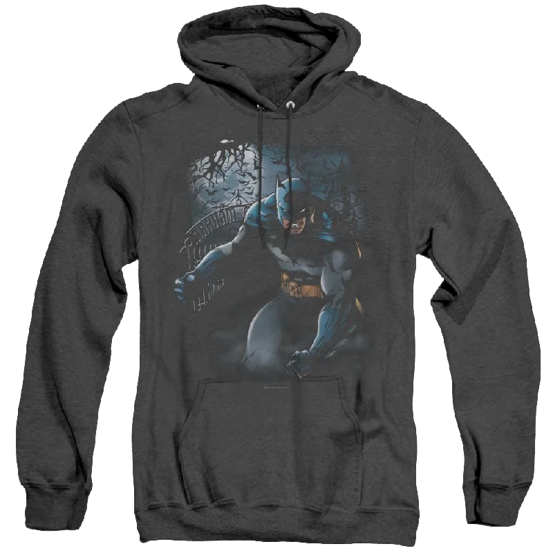 Dc Batman Light Of The Moon - Heather Pullover Hoodie Square Neck Pullover