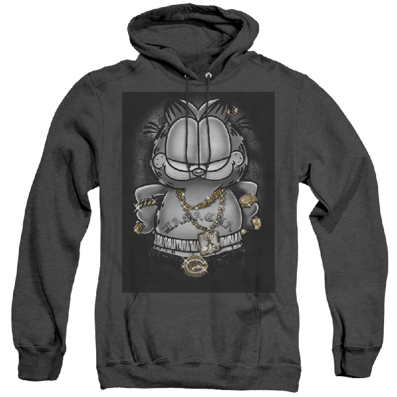 Garfield Lasagna For Life - Heather Pullover Hoodie Cowl Neck Pullover