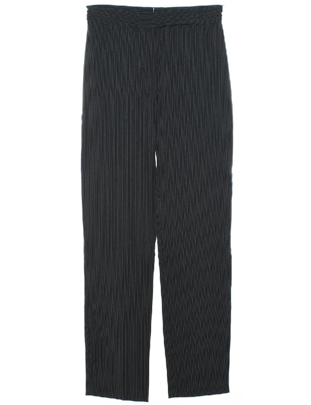 Pinstripes Black Trousers - W27 L30 Trousers Bestseller Popular