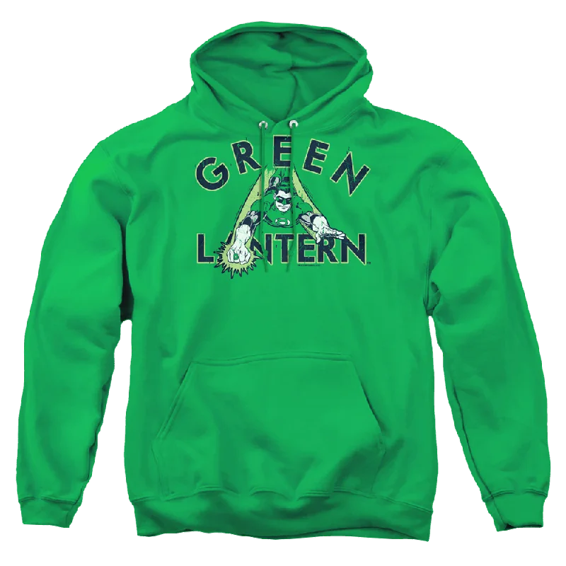 Green Lantern In Flight - Pullover Hoodie Boxy Neck Sweater
