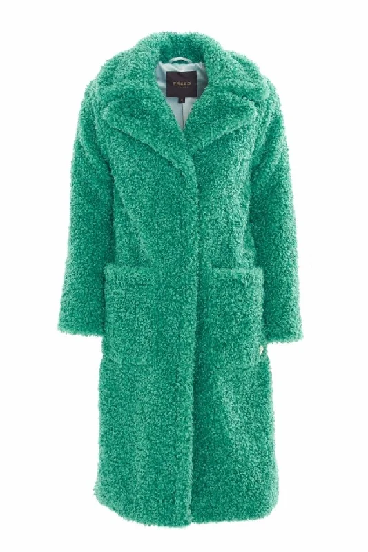 SHAMROCK GREEN THE RUBY COAT Boat Shawl Notched