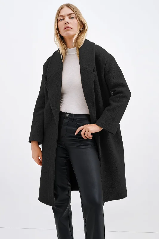 Owen Coat Square Neck One-Shoulder Off-the-Shoulder