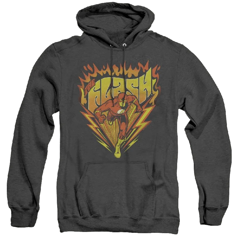 Flash, The Blazing Speed - Heather Pullover Hoodie Textured Knit Design