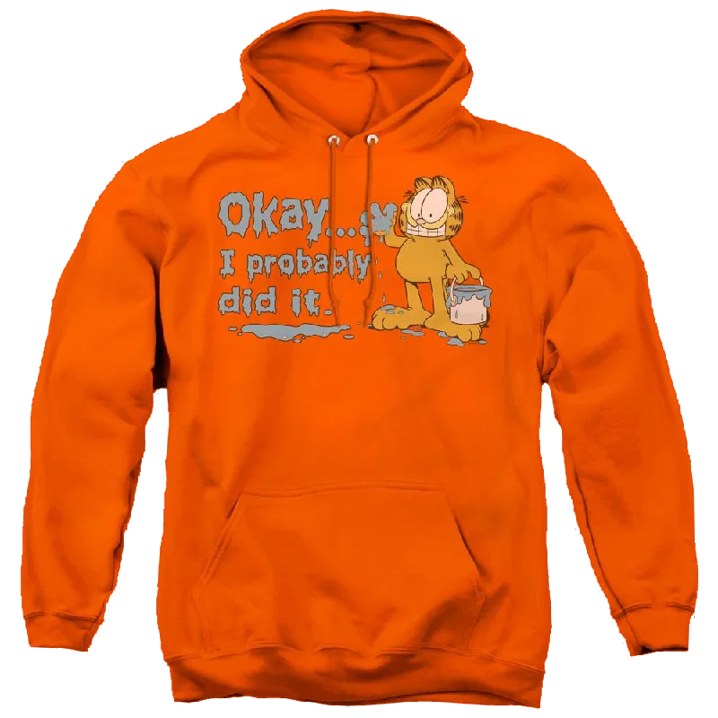 Garfield I Probably Did It - Pullover Hoodie Bell Sleeve Stylish