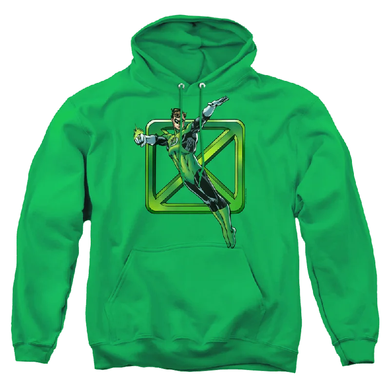 Green Lantern Green Cross - Pullover Hoodie Faux Fur Trim