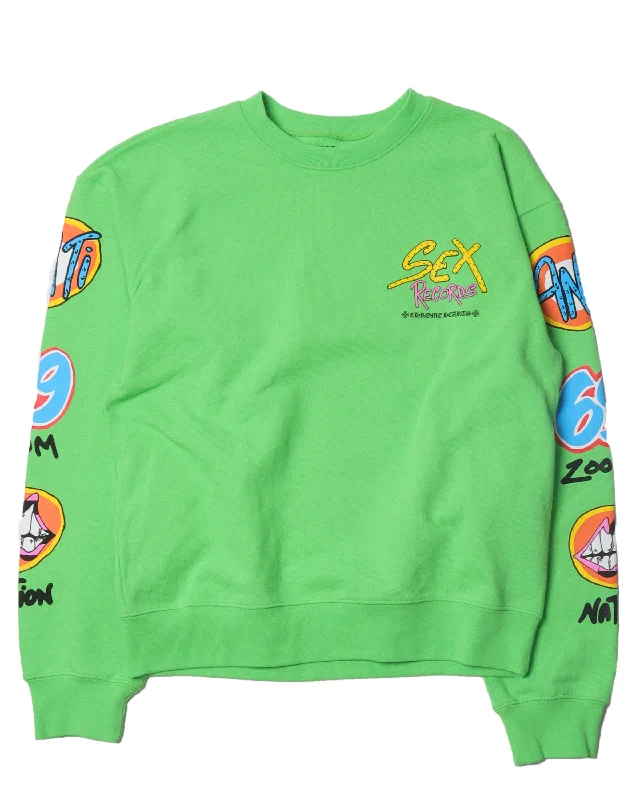 Matty Boy Sex Records Crewneck Sweatshirt Hooded Sweatshirt Casual Wear Street Style