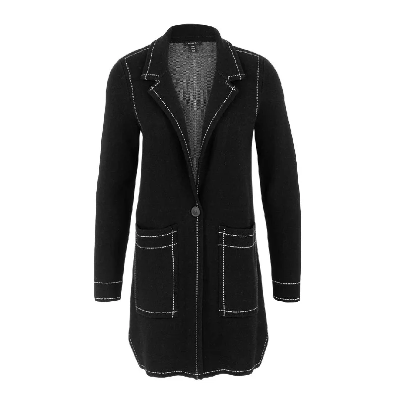 Tribal Women's Notch Collar Sweater Coat Cape Coat Herringbone Coat Tweed Coat