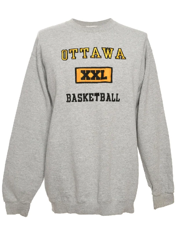 Basketball Sports Sweatshirt - S Hoodie with V-Neck Classic Versatile