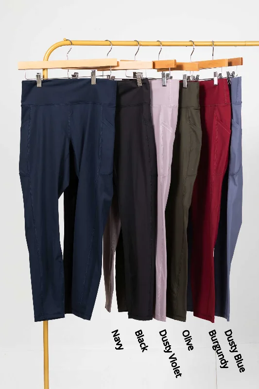 Wide Waistband Leggings With Pocket Cozy Bootcut Leggings