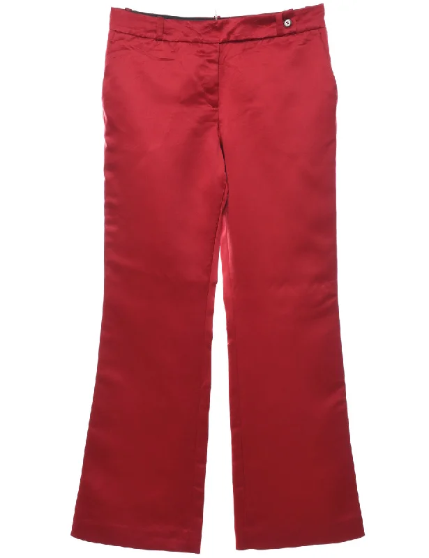 Red Trousers - W34 L33 Trousers stylish modern